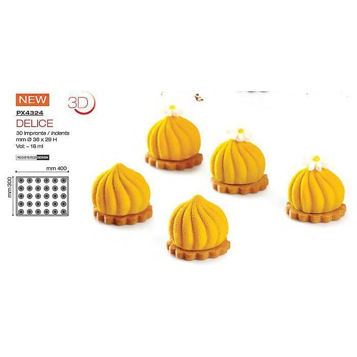 Купить Форма кондитерская Pavoni DELICE 40*30 см, силикон, р-р ячейки ...