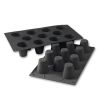 Форма для выпечки «Ром-баба», 11 ячеек, силикон, D=45 мм, H=48 мм, цвет черный, Martellato