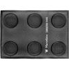 Набор из 2-х форм кондитерских перфорированных «Круг», 6 шт на листе 30х40 см, силикон, стеклопластик, D=85 мм, H=20 мм, цвет черный, Martellato
