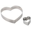 Форма кондитерская "Сердце", d=18 см, h=4 см, нержавеющая сталь, De Buyer