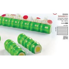 Форма кондитерская Pavoni BAMBOO 40*30 см, силикон, р-р ячейки: 360*40 мм, h 38 мм,Pavoni