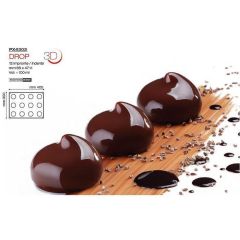 Форма кондитерская Pavoni DROP 40*30 см, силикон, р-р ячейки: d 66 мм, h 47 мм, Pavoni