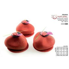 Форма кондитерская Pavoni NATURAL 40*30 см, силикон, р-р ячейки: d 69 мм, h 68 мм, Pavoni