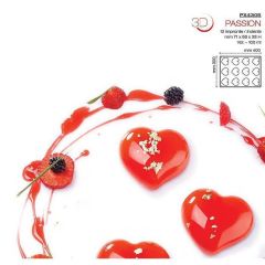 Форма кондитерская Pavoni PASSION 40*30 см, силикон, р-р ячейки: 71*66 мм, h 38 мм,Pavoni