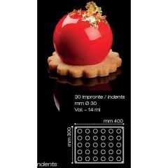 Форма кондитерская Pavoni SFERE 40*30 см, силикон, р-р ячейки: d 30 мм, Pavoni