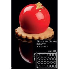 Форма кондитерская Pavoni SFERE 40*30 см, силикон, р-р ячейки: d 40 мм, Pavoni