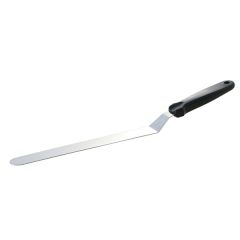 Лопатка кондитерская изогнутая, нержавеющая сталь, пластик, L=38/25 см, B=3 см, цвет черный, Martellato