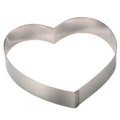 Форма кондитерская "Сердце", d=19 см, h=4 см, нержавеющая сталь, De Buyer