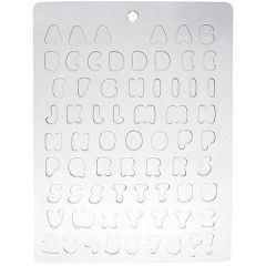 Форма для шоколада «Английский алфавит», 67 ячеек, полиэтилен, L=24 см, B=18,5 см, Martellato