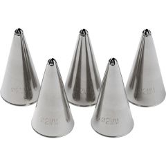 Набор из 5-ти насадок кондитерских «Закрытая звезда», нержавеющая сталь, D=25/2 мм, H=47 мм, Martellato