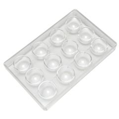 Форма для шоколада «Купол XL», 12 ячеек, поликарбонат, H=36,5 мм, L=275 мм, B=175 мм, Martellato