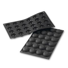 Форма для выпечки «Полусфера», 24 ячейки, силикон, D=34 мм, H=16 мм, цвет черный, Martellato