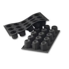 Форма для выпечки «Канеле», 15 ячеек, силикон, L=29,7 см, B=17,6 см, цвет черный, Martellato