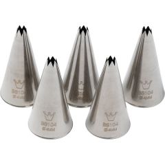Набор из 5-ти насадок кондитерских «Открытая звезда», нержавеющая сталь, H=50 мм, L=25/4 мм, Martellato