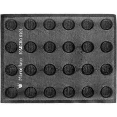 Набор из 2- форм кондитерских перфорированных «Круг», 24 шт на листе 30х40см, силикон, стеклопластик, D=40 мм, H=16 мм, цвет черный, Martellato