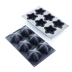 Форма для выпечки «Марина», 6 ячеек, силикон, L=29,7 см, B=17,6 см, цвет черный, Martellato