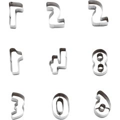 Набор из 9-ти кондитерских форм «Цифры», нержавеющая сталь, L=45 мм, Paderno