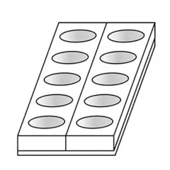 Форма для выпечки овальная, полистирол, Martellato