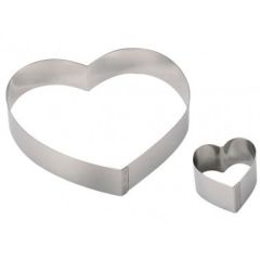 Форма кондитерская "Сердце", d=18 см, h=4 см, нержавеющая сталь, De Buyer