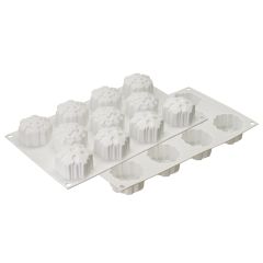 Форма для приготовления пирожных и конфет Snowflakes 30,5 х 18 см, Silikomart