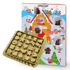 Форма для приготовления конфет Xmas Countdown, 39 х 23 х 3,5 см, силиконовая, Silikomart