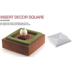Форма для приготовления тортов INSERT DECOR SQUARE, 26 х 26 х 2 см, силиконовая, Silikomart