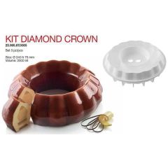 Форма для приготовления пирожного Kit Diamond Crown, 2000 мл, 27 х 29 х 7,5 см, D24 см, силиконовая, Silikomart