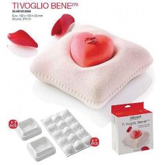 Форма для приготовления пирожного Ti Voglio Bene, 270 мл, 10 х 10 х 3 см, силиконовая, Silikomart