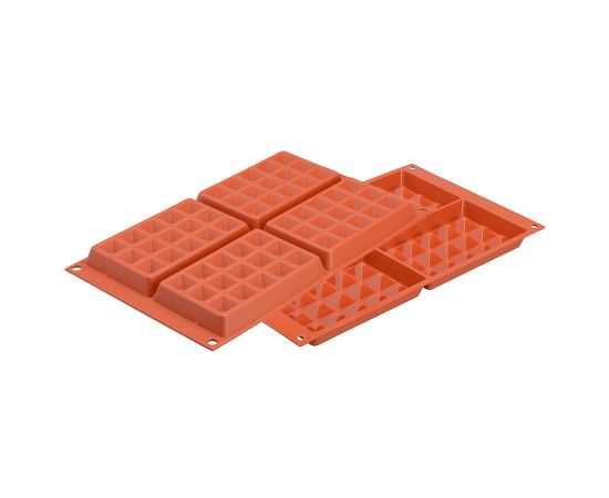 Форма для приготовления вафель Waffel Classic силиконовая красная, Silikomart