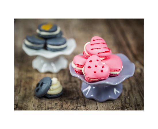 Форма для приготовления печенья Macaron Heart 30 х 40 см силиконовая, Silikomart, изображение 2