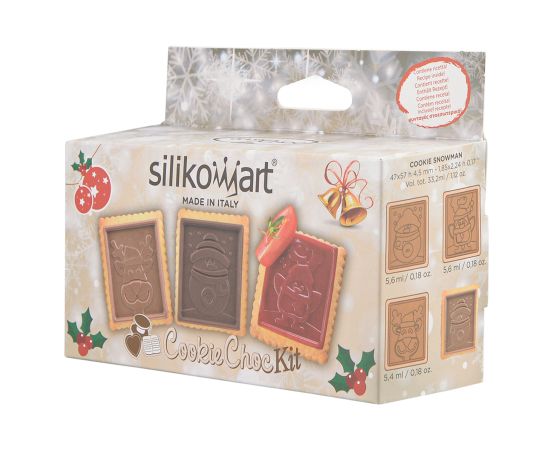Набор для приготовления печенья Snowman Slim, Silikomart, изображение 8