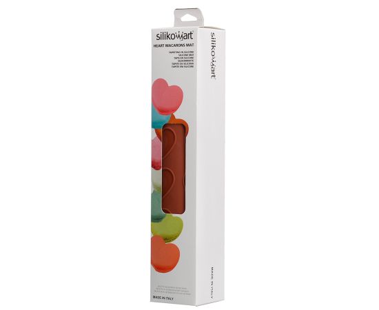 Форма для приготовления печенья Macaron Heart 30 х 40 см силиконовая, Silikomart, изображение 6