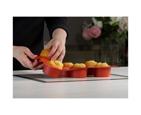 Форма для приготовления маффинов Muffin 18 х 33,5 см силиконовая, Silikomart, изображение 7