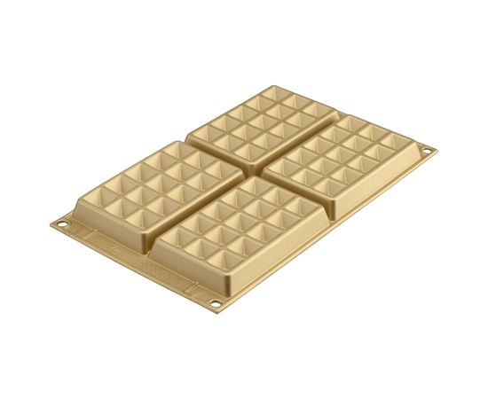 Форма для приготовления вафель Waffel Classic силиконовая золотая, Silikomart, изображение 3