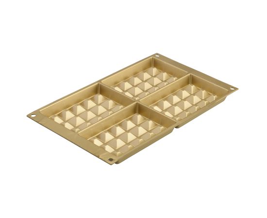 Форма для приготовления вафель Waffel Classic силиконовая золотая, Silikomart, изображение 4