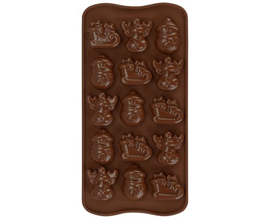 Форма для приготовления конфет Choco Winter силиконовая, Silikomart, изображение 3