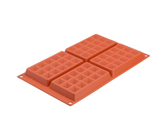 Форма для приготовления вафель Waffel Classic силиконовая красная, Silikomart, изображение 3