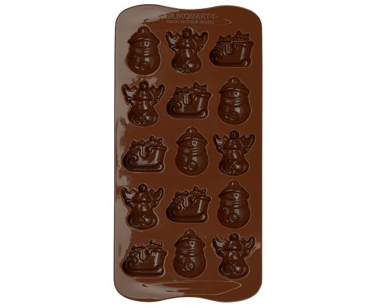 Форма для приготовления конфет Choco Winter силиконовая, Silikomart, изображение 4