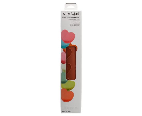 Форма для приготовления печенья Macaron Heart 30 х 40 см силиконовая, Silikomart, изображение 7