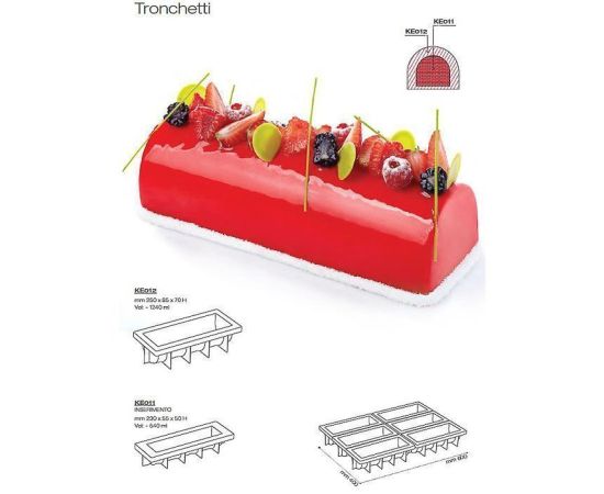 Форма кондитерская Pavoni 250*85*70 мм, силикон, 25*8,5 см, h 7 см, Pavoni