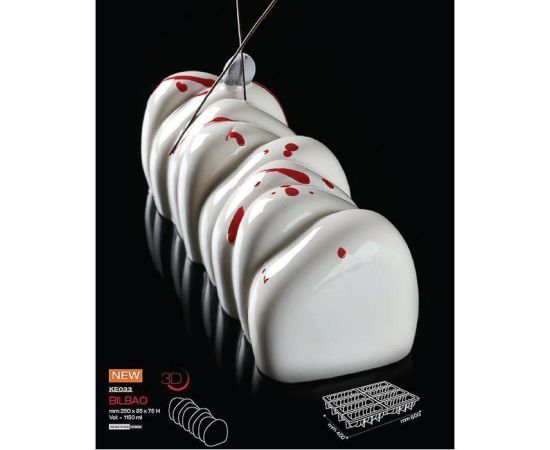 Форма кондитерская Pavoni BILBAO, силикон, 25*8,5 см, h 7,5 см, Pavoni