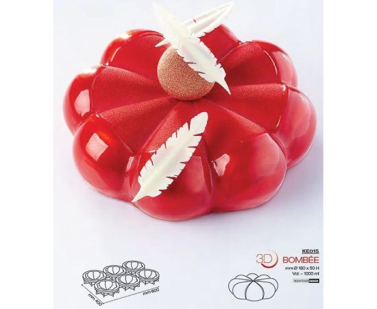 Форма кондитерская Pavoni BOMBEE, силикон, d 18 см, h 5 см, Pavoni