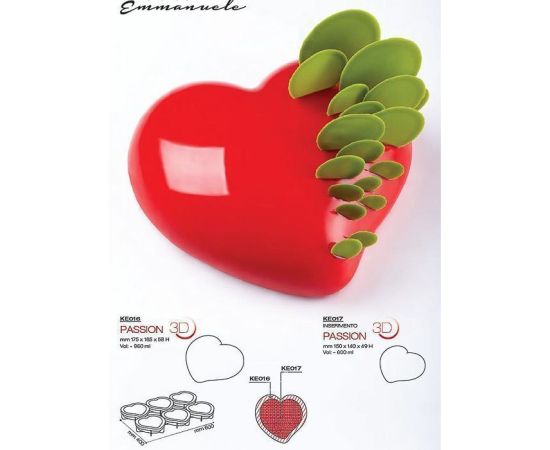 Форма кондитерская Pavoni PASSION, силикон, 15*14 см, h 4,9 см, Pavoni