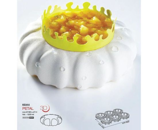 Форма кондитерская Pavoni PETAL, силикон, d 18 см, h 4,7 см, Pavoni