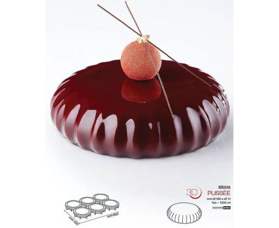 Форма кондитерская Pavoni PLISSEE, силикон, d 18 см, h 4,7 см, Pavoni