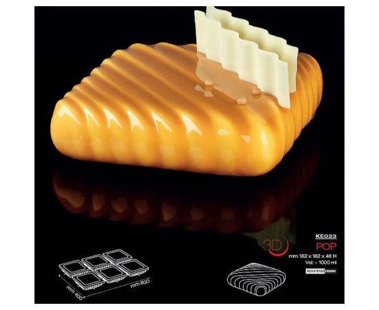 Форма кондитерская Pavoni POP, силикон, 16,2*16,2 см, h 4,6 см, Pavoni