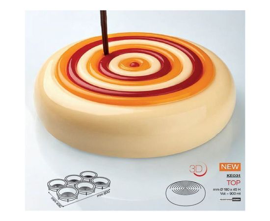 Форма кондитерская Pavoni TOP, силикон, d 18 см, h 4,5 см, Pavoni
