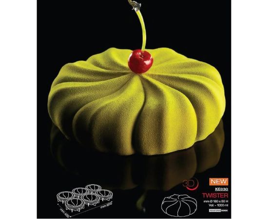 Форма кондитерская Pavoni TWISTER, силикон, d 18 см, h 5 см, Pavoni