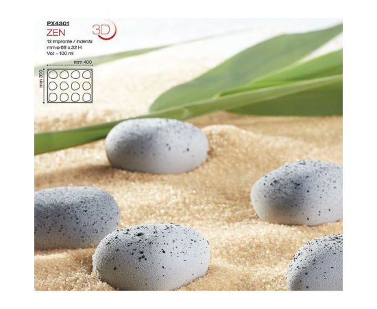 Форма кондитерская Pavoni ZEN 40*30 см, силикон, р-р ячейки: d 68 мм, h 32 мм, Pavoni