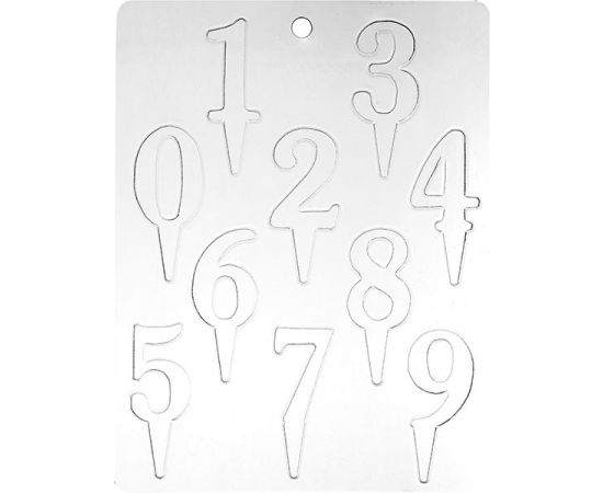 Форма для шоколада «Цифры для торта», 10 ячеек, полиэтилен, L=24 см, B=18,5 см, Martellato